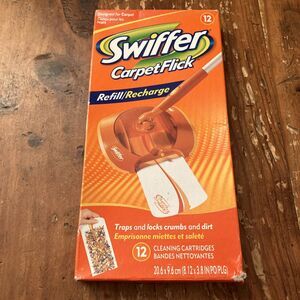SWIFFER Carpet Flick Refill Pack 12 Cleaning Cartridges Discontinued NEW Sealed